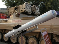 The Nag missile and its carrier